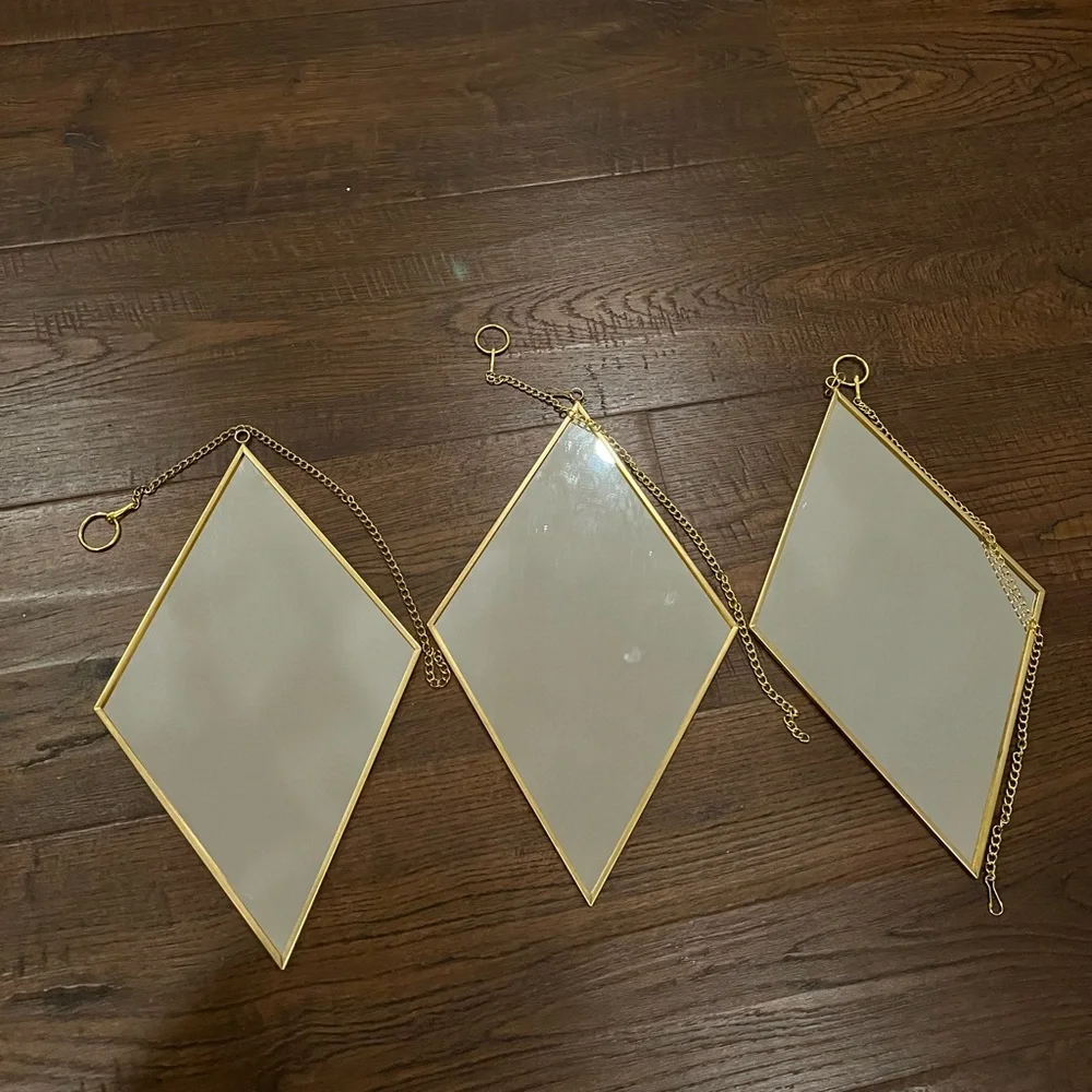 Diamond Shaped Accent Mirrors
